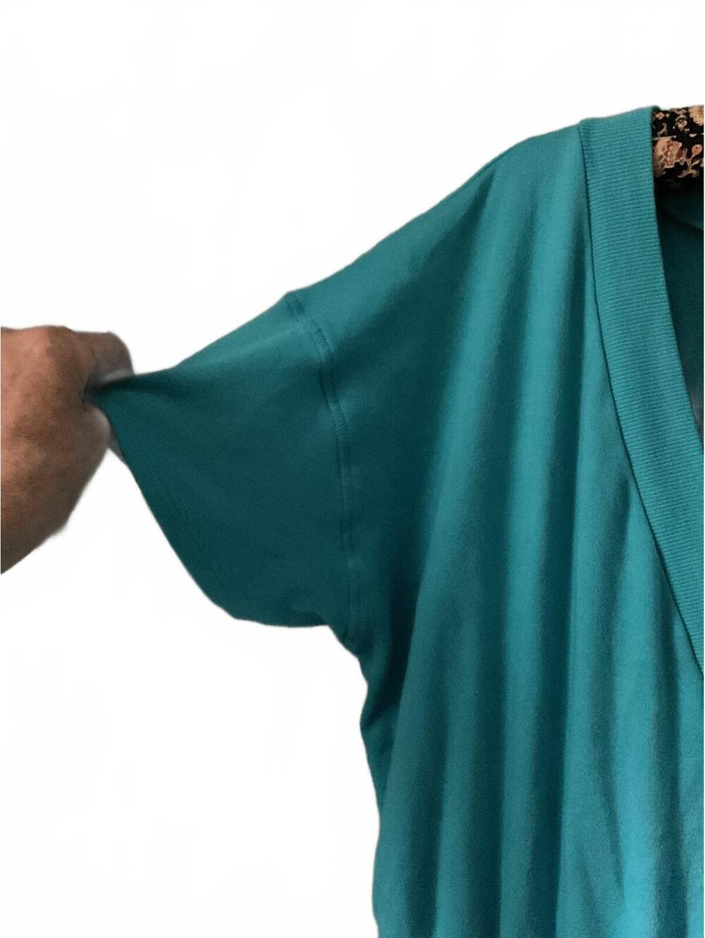 Zenana Women's Turquoise Short Sleeve Romper with Pockets Size 1X - Picture 6 of 10